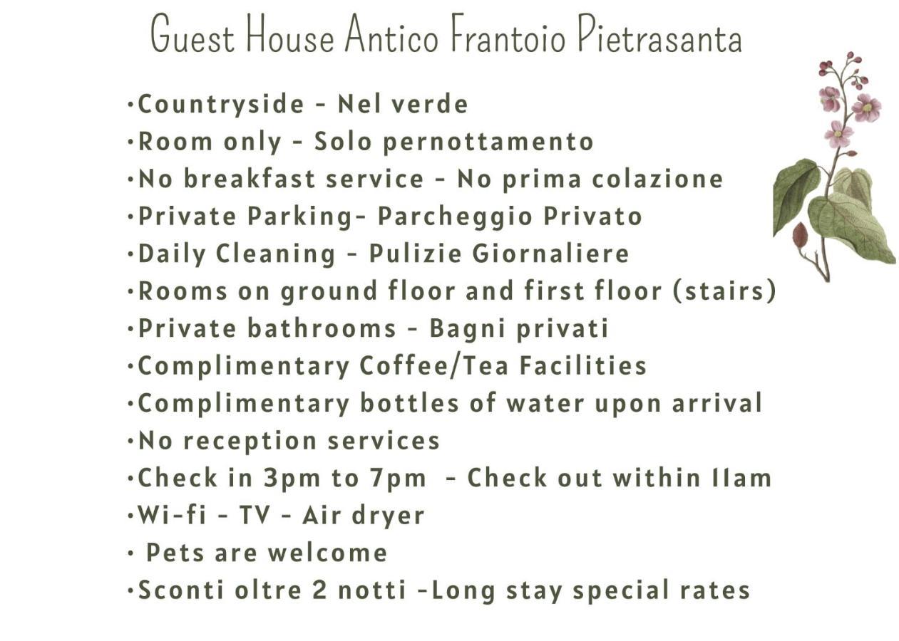 Guest House Antico Frantoio Pietrasanta Affittacamere Extérieur photo